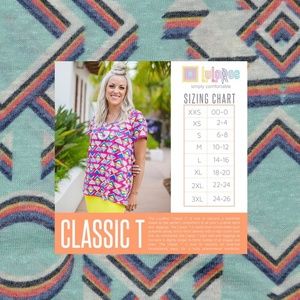 New LULAROE Mint Print Classic Tee T-Shirt NWT A5